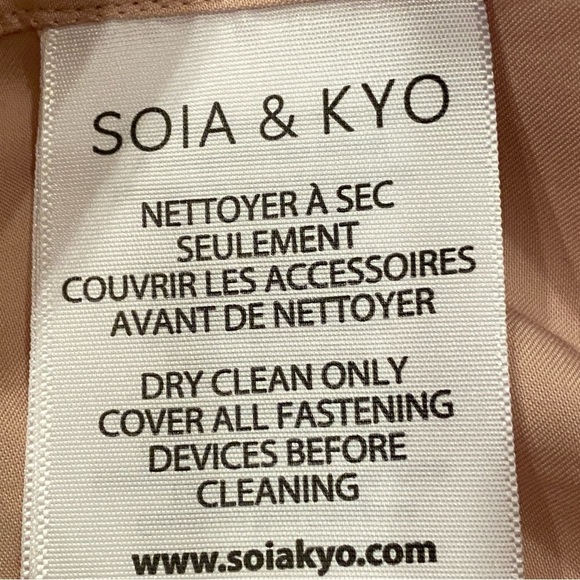 Soia & Kyo Pink Blush Trench Coat sz L - Picture 12 of 14